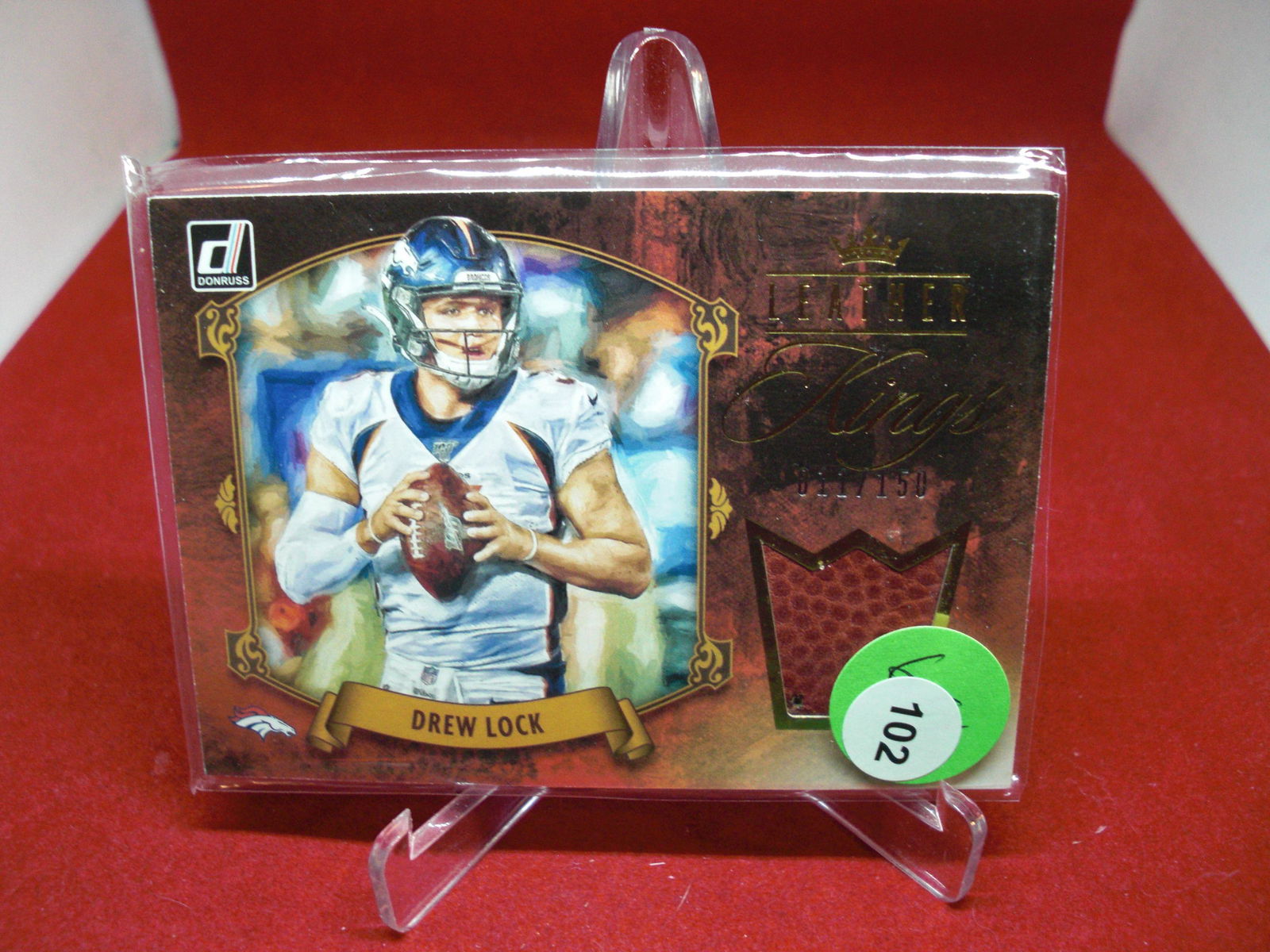 drew lock football relic #11/150 leather relic (1 of 1)