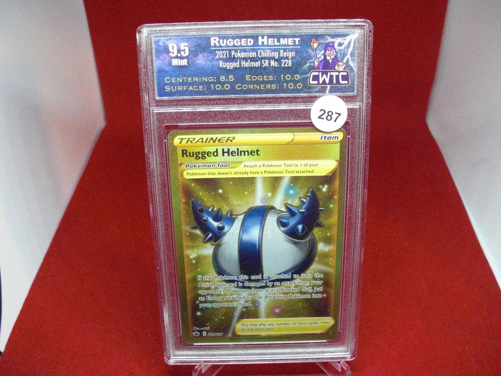 cwtc graded rugged helmet pokemon mint 9.5 (1 of 1)
