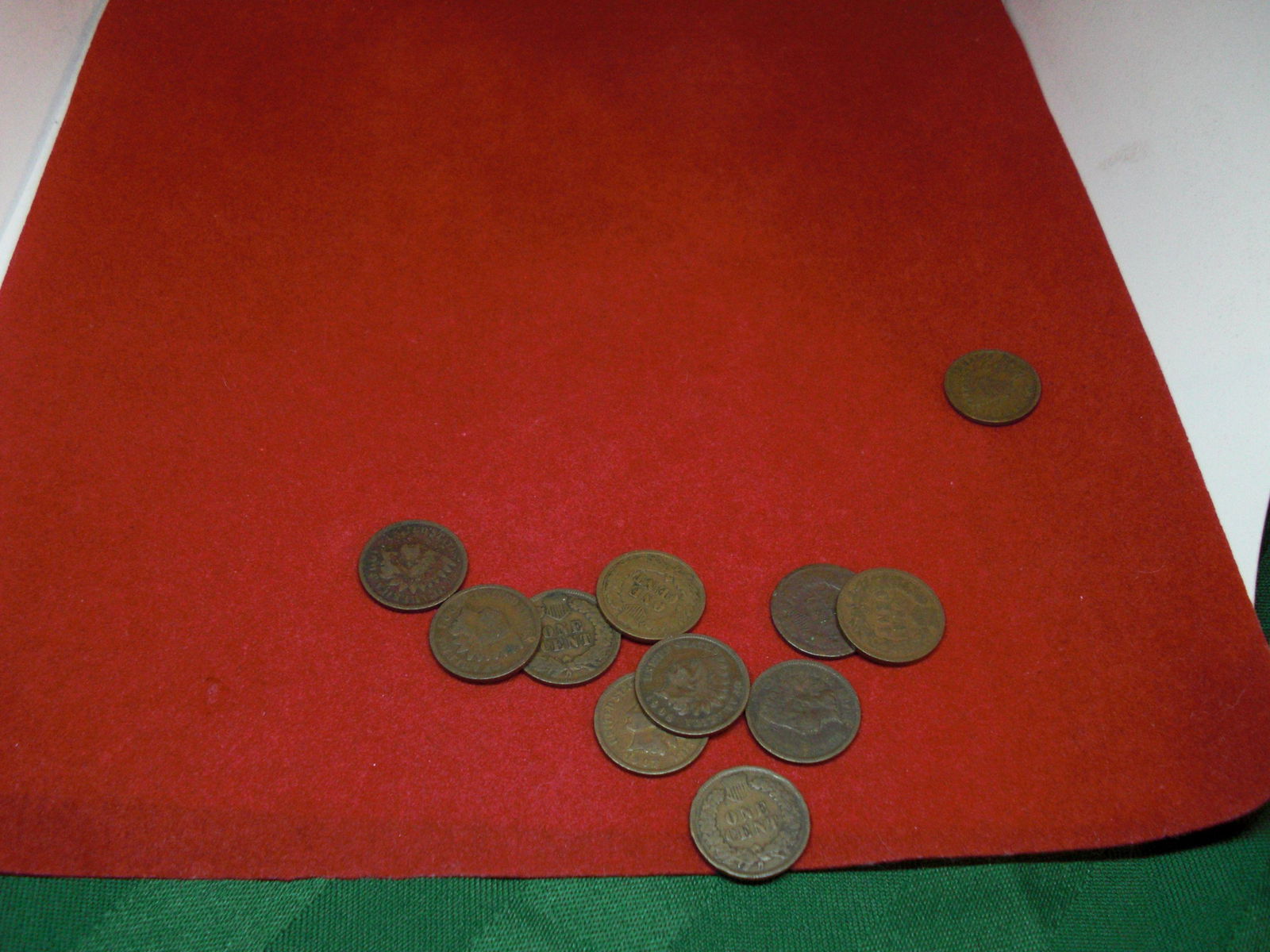 lot of 11 indian cents (1 of 1)