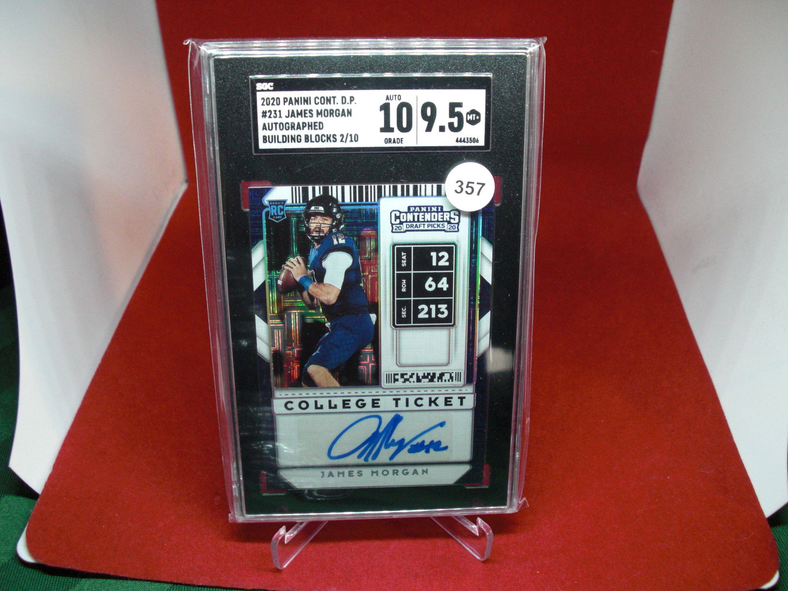 sgc graded james morgan auto 2/10 mint 9.5 (1 of 1)