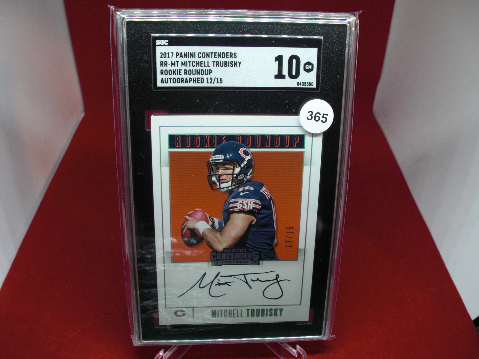 sgc graded mitchell trubisky auto 12/15 mint 10 (1 of 1)
