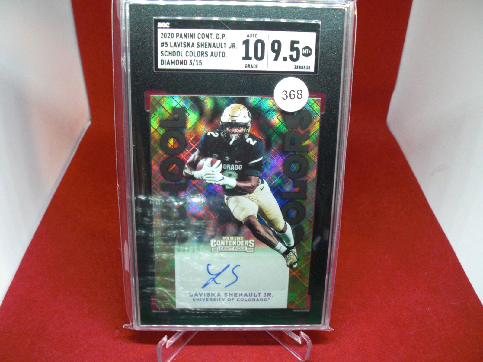 sgc graded 2020 laviska shenault 3/15 mint 9.5 (1 of 1)