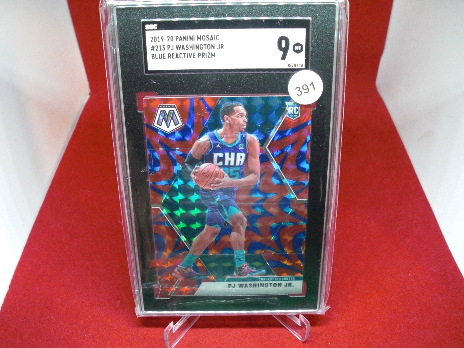 sgc graded pj washington jr blue reactive mint 9 (1 of 1)
