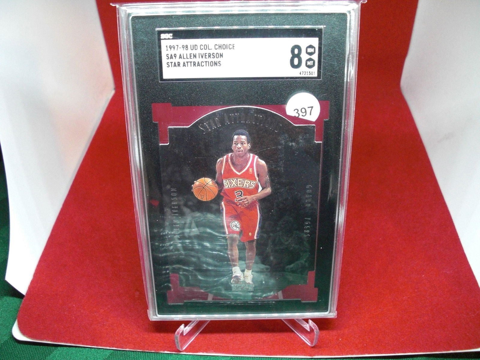 sgc graded allen iverson mint 8 (1 of 1)