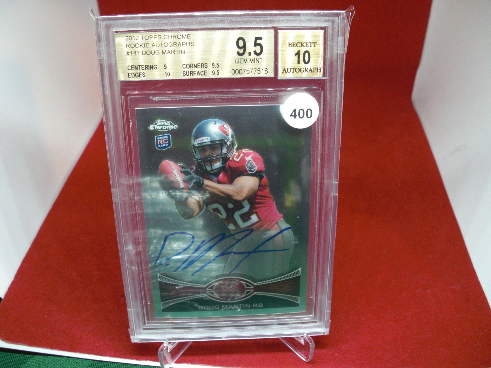 beckett graded rookie doug martin auto mint 9.5 (1 of 1)
