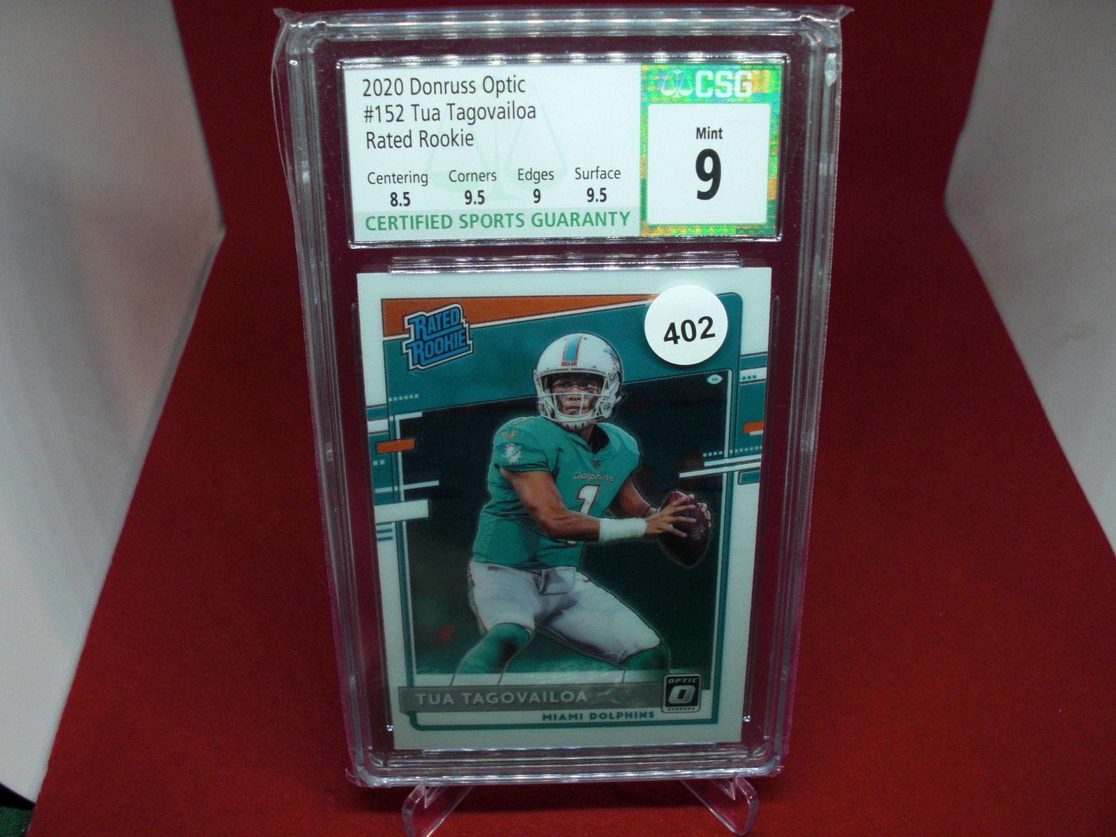 csg graded 2020 rated rookie tua tagovailoa mint 9 (1 of 1)