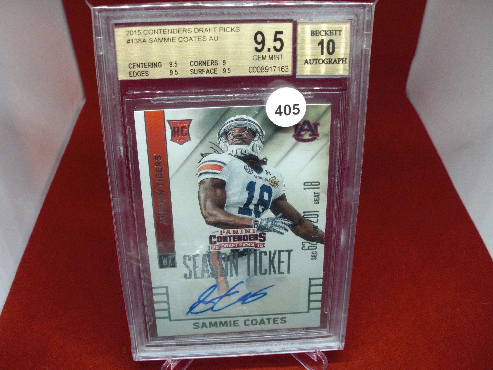 beckett graded sammie coates auto mint 9.5 (1 of 1)