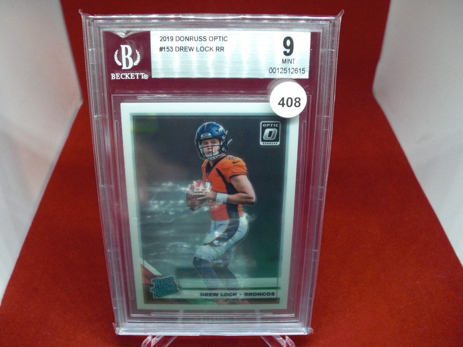 beckett graded 2019 drew lock mint 9 (1 of 1)