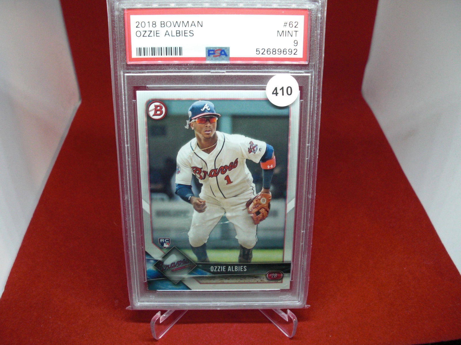 psa graded 2018 ozzie albies mint 9 rookie (1 of 1)