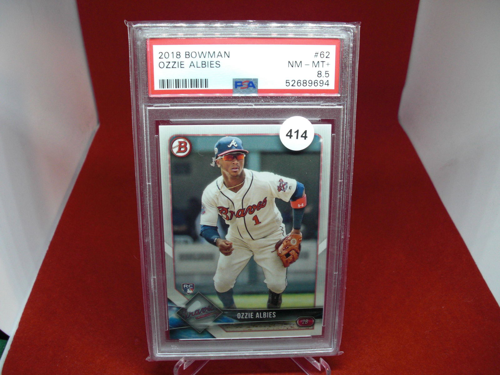 psa graded 2018 ozzie albies mint 8.5 (1 of 1)