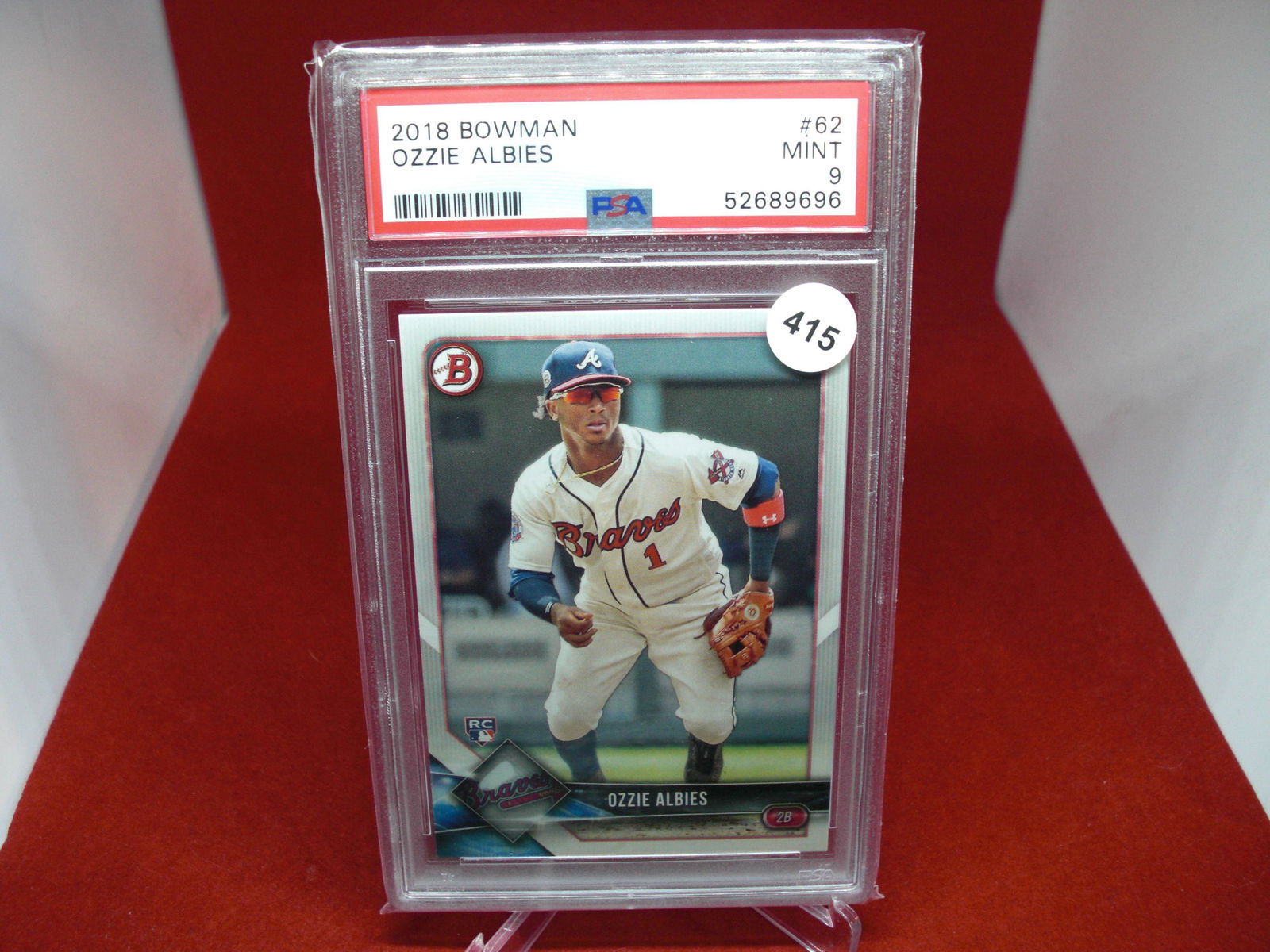 psa graded 2018 ozzie albies mint 9 rookie (1 of 1)