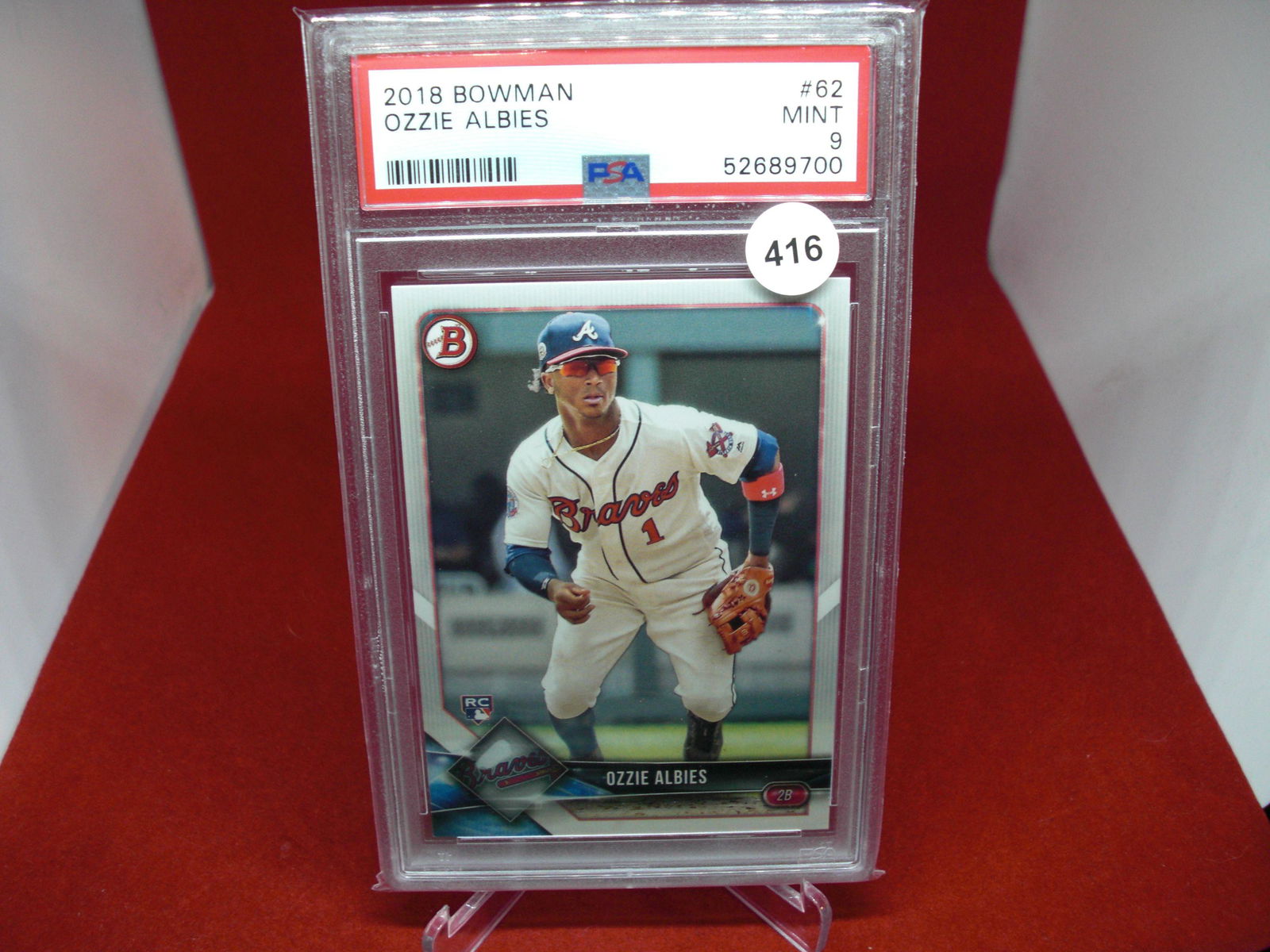 psa graded 2018 ozzie albies mint 9 rookie (1 of 1)