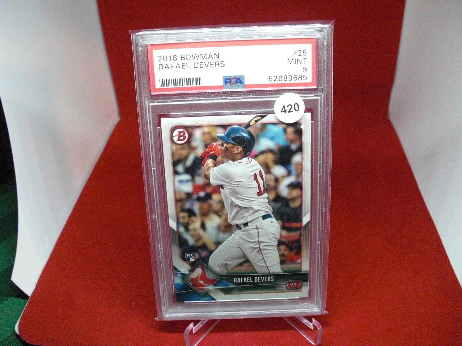 psa graded 2018 rafael devers mint 9 rookie (1 of 1)