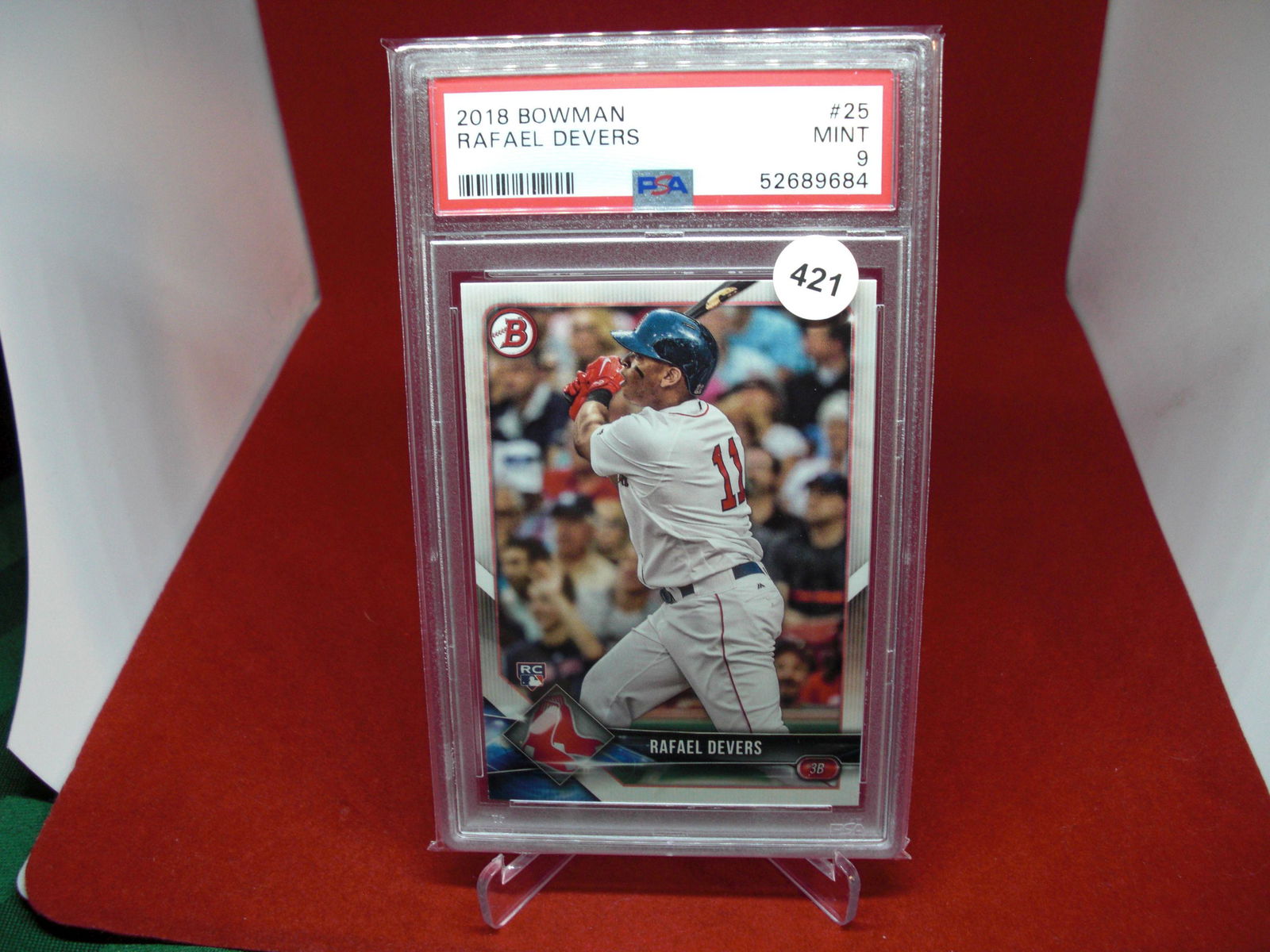 psa graded 2018 rafael devers mint 9 rookie (1 of 1)