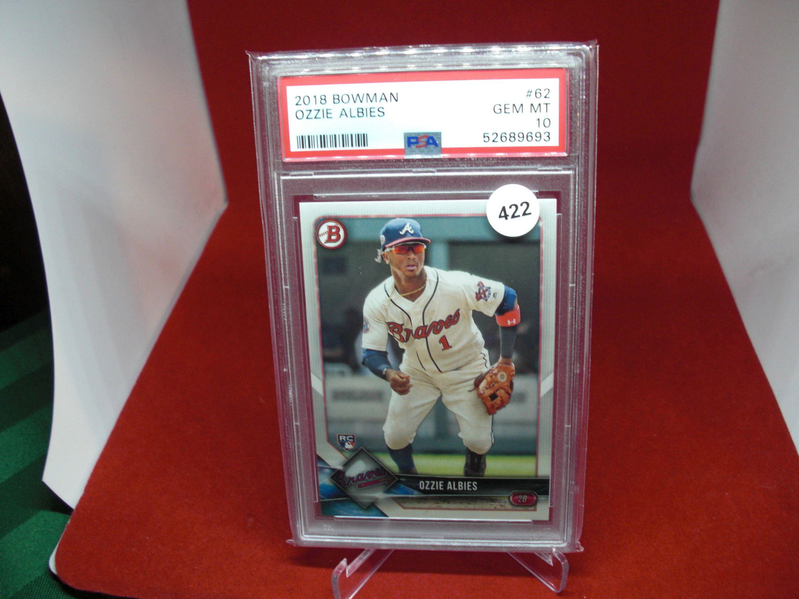 psa graded 2018 ozzie albies mint 10 rookie (1 of 1)