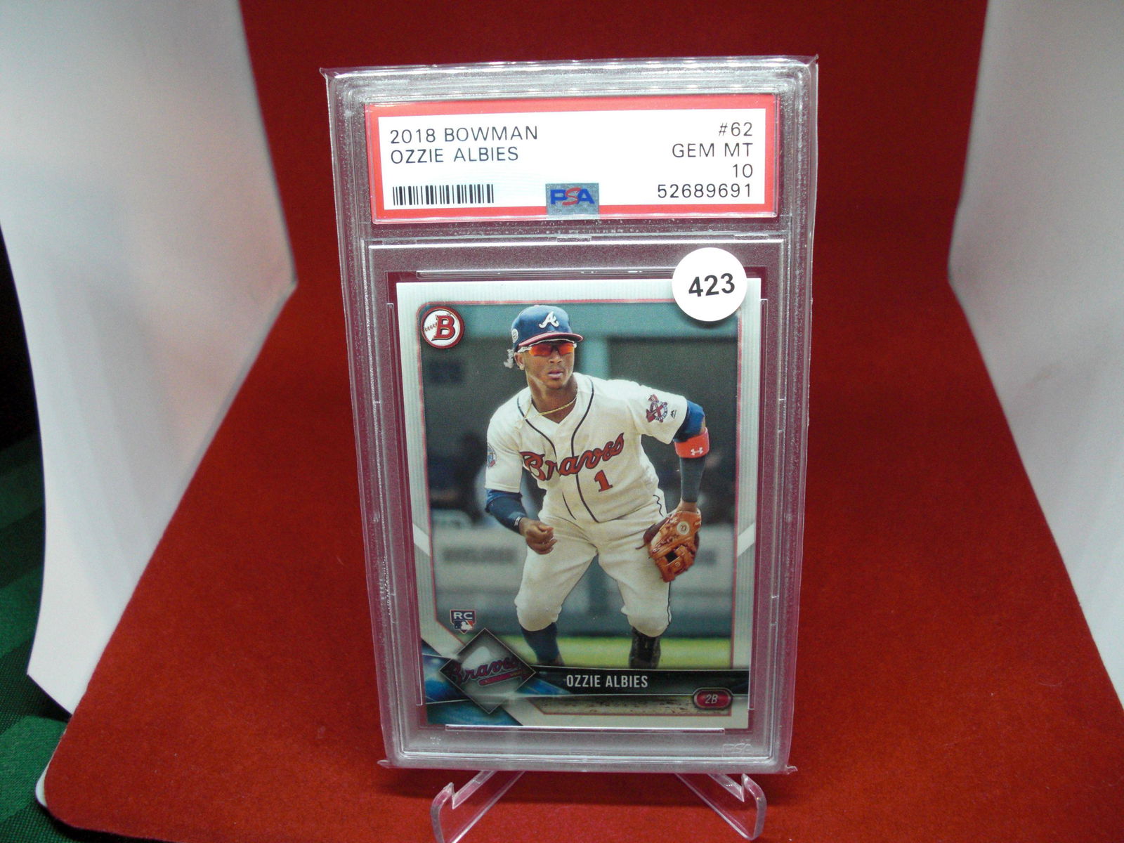 psa 2018 ozzie albies mint 10 rookie (1 of 1)