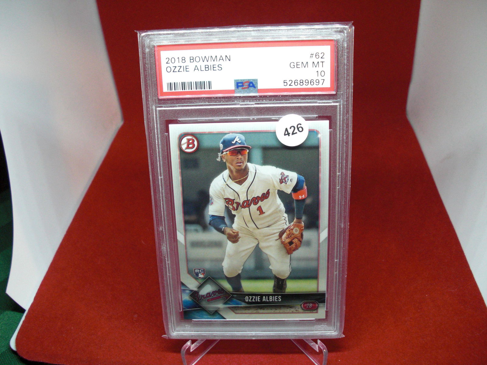 psa 2018 ozzie albies mint 10 rookie (1 of 1)