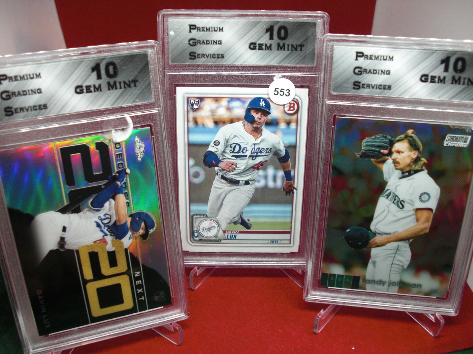 lot of 3 pgs graded baseball cards mint 10's (1 of 1)