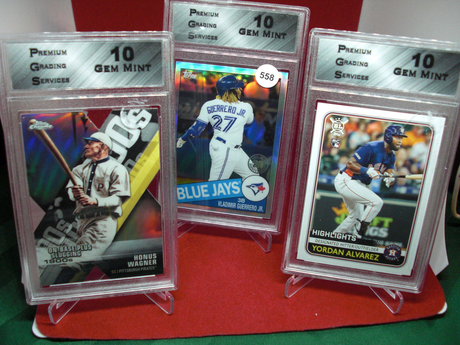 lot of 3 graded pgs graded baseball cards mint 10's (1 of 1)