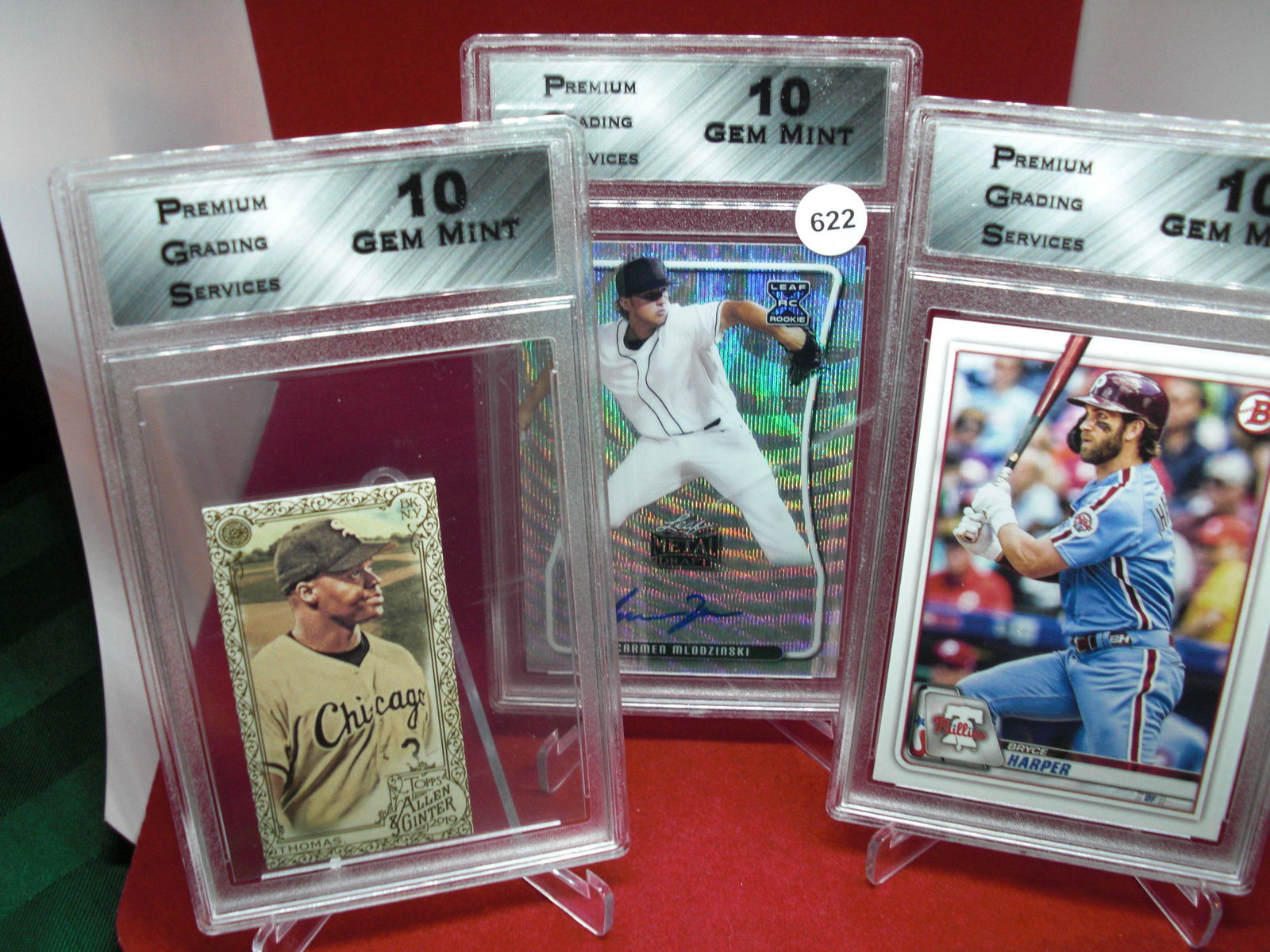 lot of 3 pgs graded baseball cards mint 10's (1 of 1)