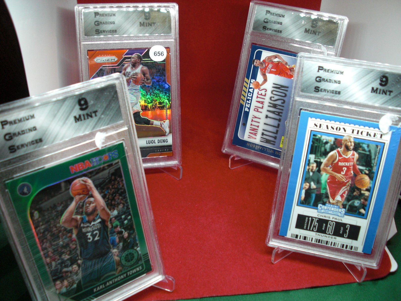 lot of 4 pgs graded mint 9 basketball cards (1 of 1)