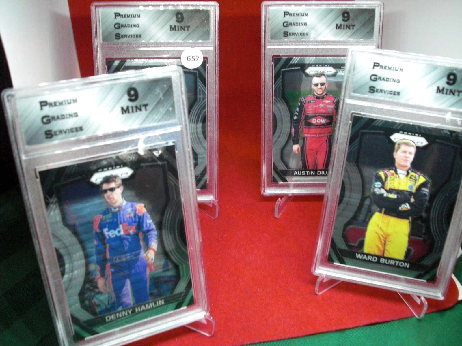 lot of 4 pgs graded mint 9 nascar cards (1 of 1)