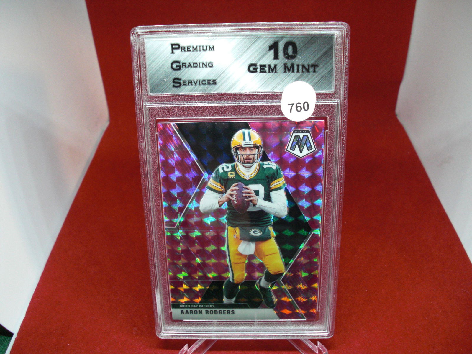 pgs graded aaron rodgers pink mint 10 (1 of 1)