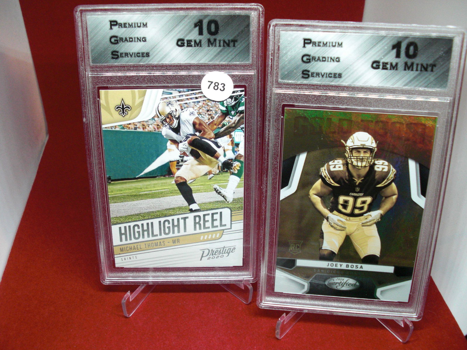 pgs graded lot of 2 football mint 10's (1 of 1)