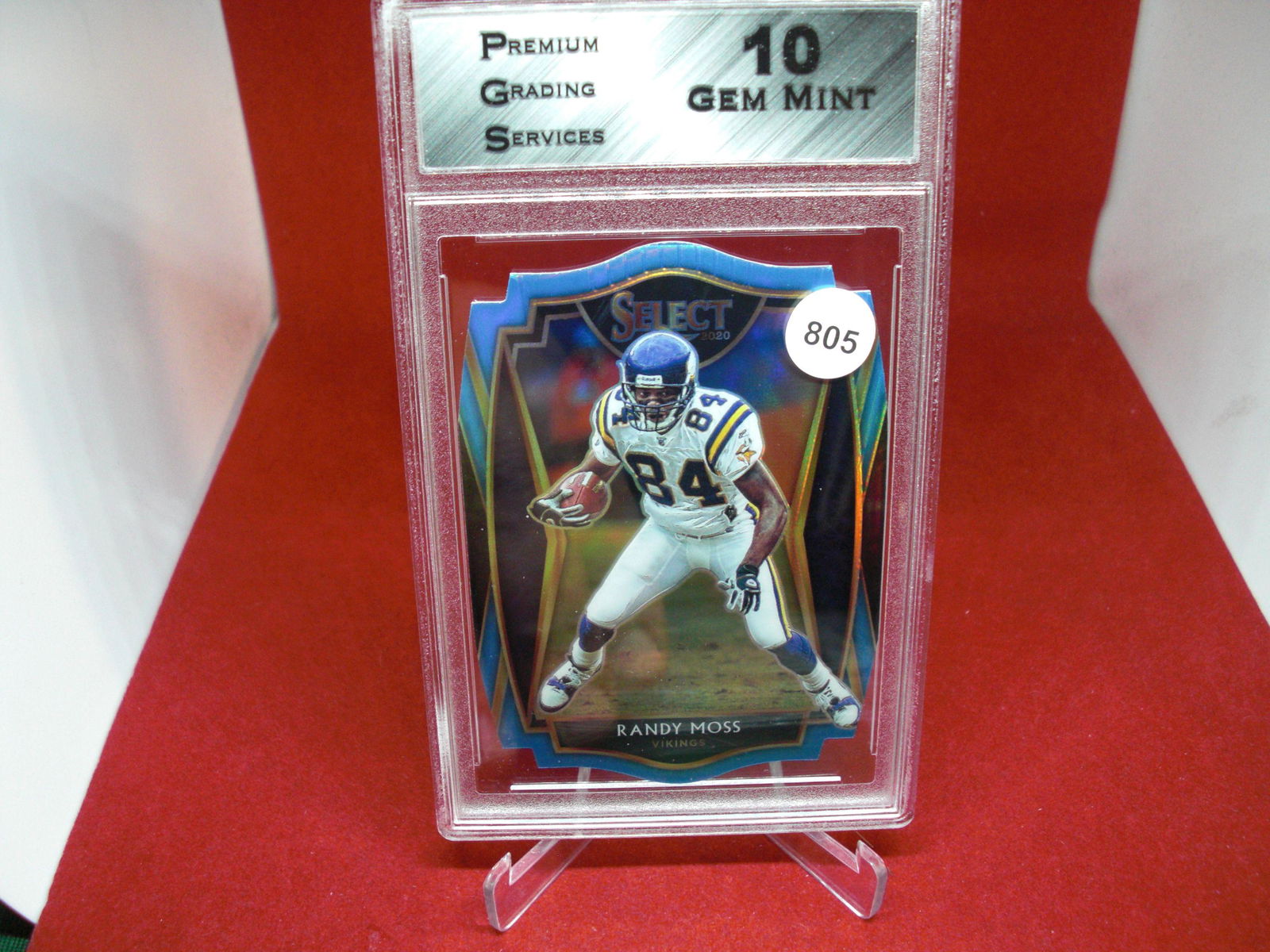 pgs graded randy moss blue die cut mint 10 (1 of 1)