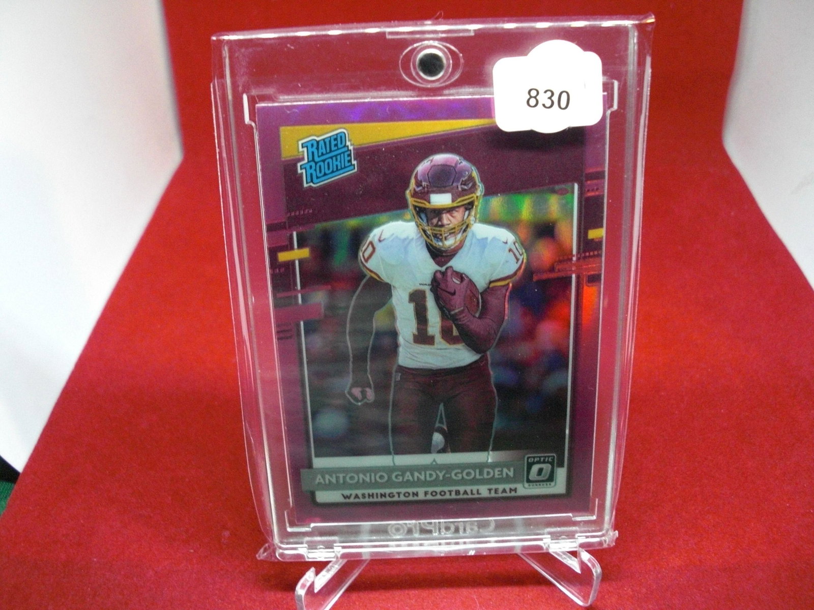 antonio gandy golden pink rated rookie optic: in hard plastic case