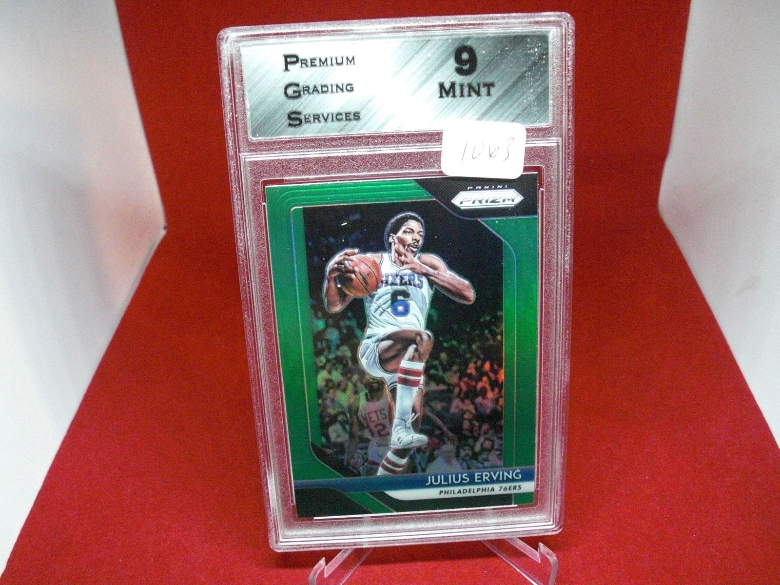 pgs graded green julius erving mint 9 (1 of 1)
