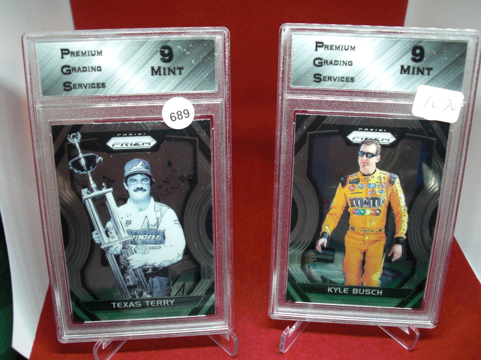 pgs graded 2 graded nascar cards mint 9's (1 of 1)
