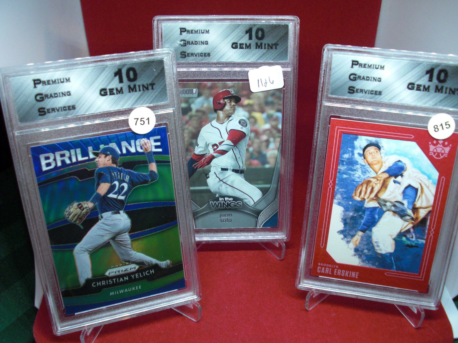 pgs graded 3 graded baseball mint 10's (1 of 1)