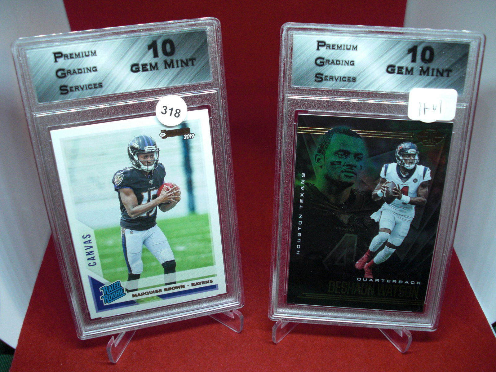 pgs graded lot of 2 football mint 10's (1 of 1)