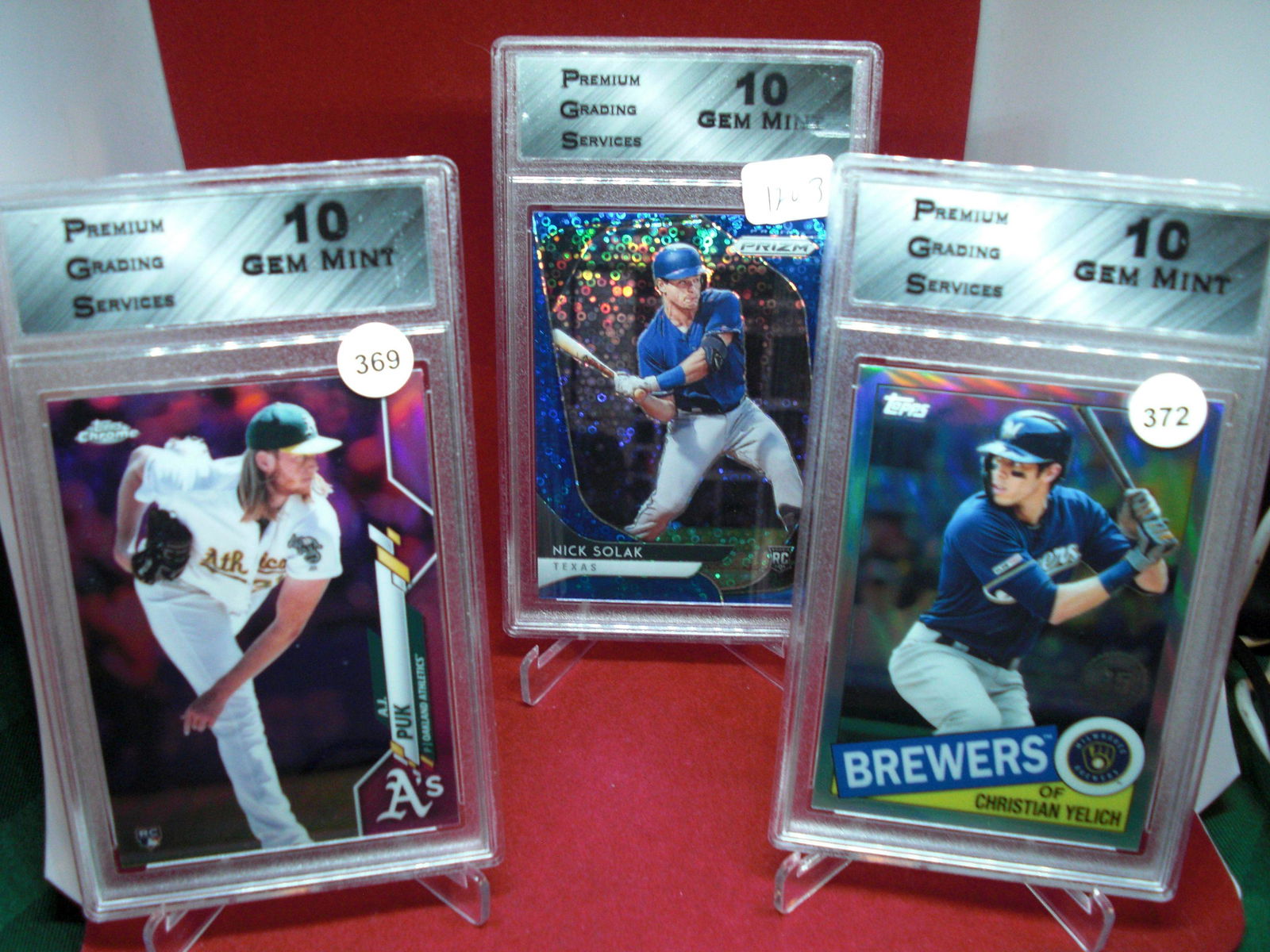 pgs graded lot of 3 baseball mint 10's (1 of 1)