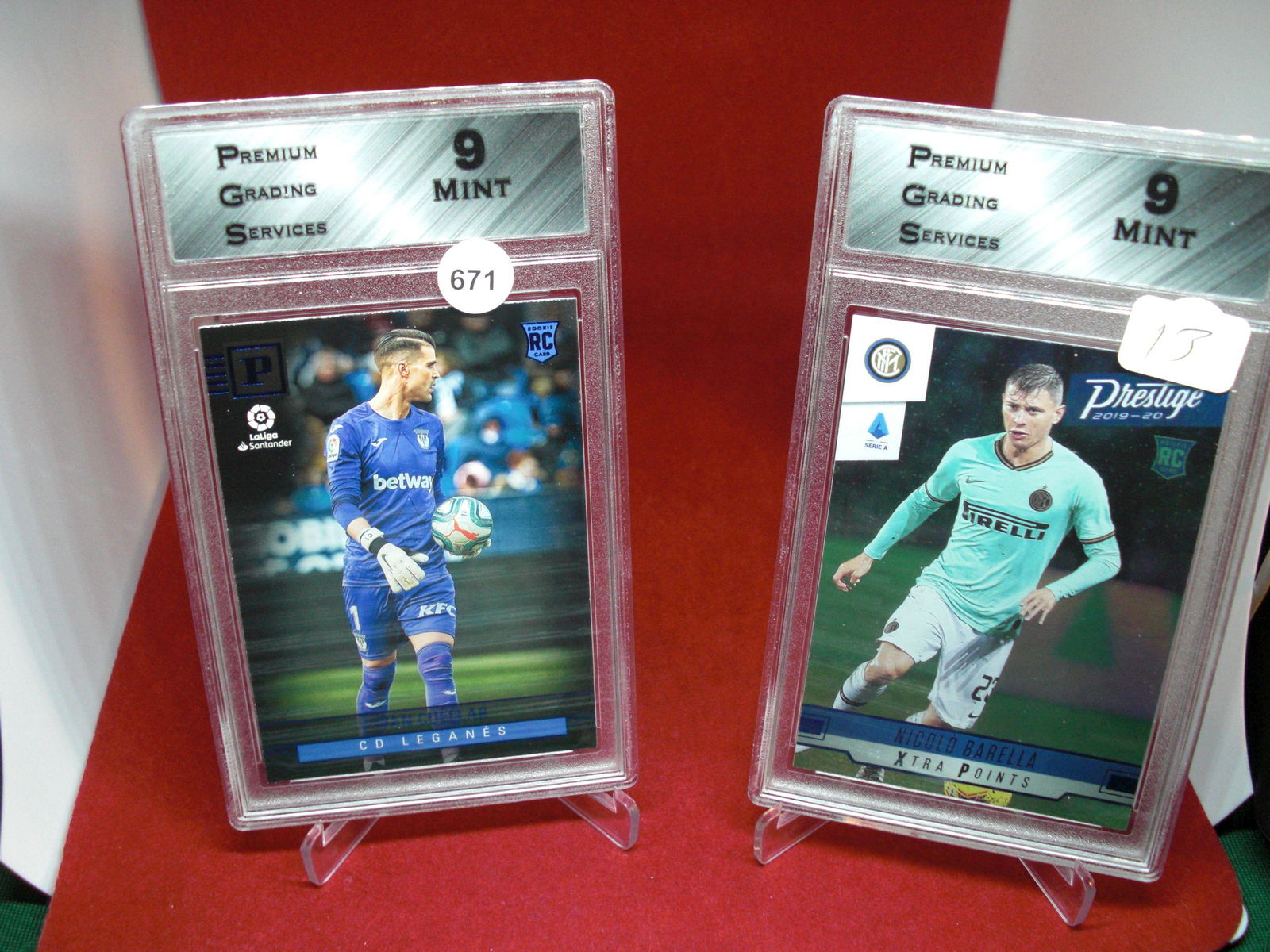 pgs graded lot of 2 soccer cards mint 9's (1 of 1)