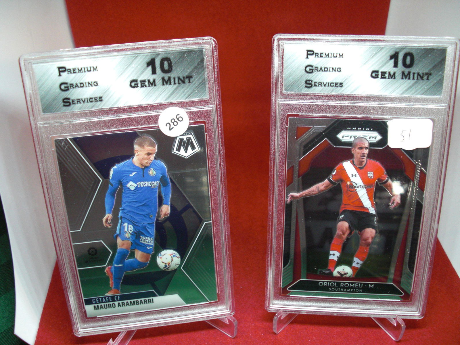 pgs graded lot of 2 soccer cards mint 10's (1 of 1)