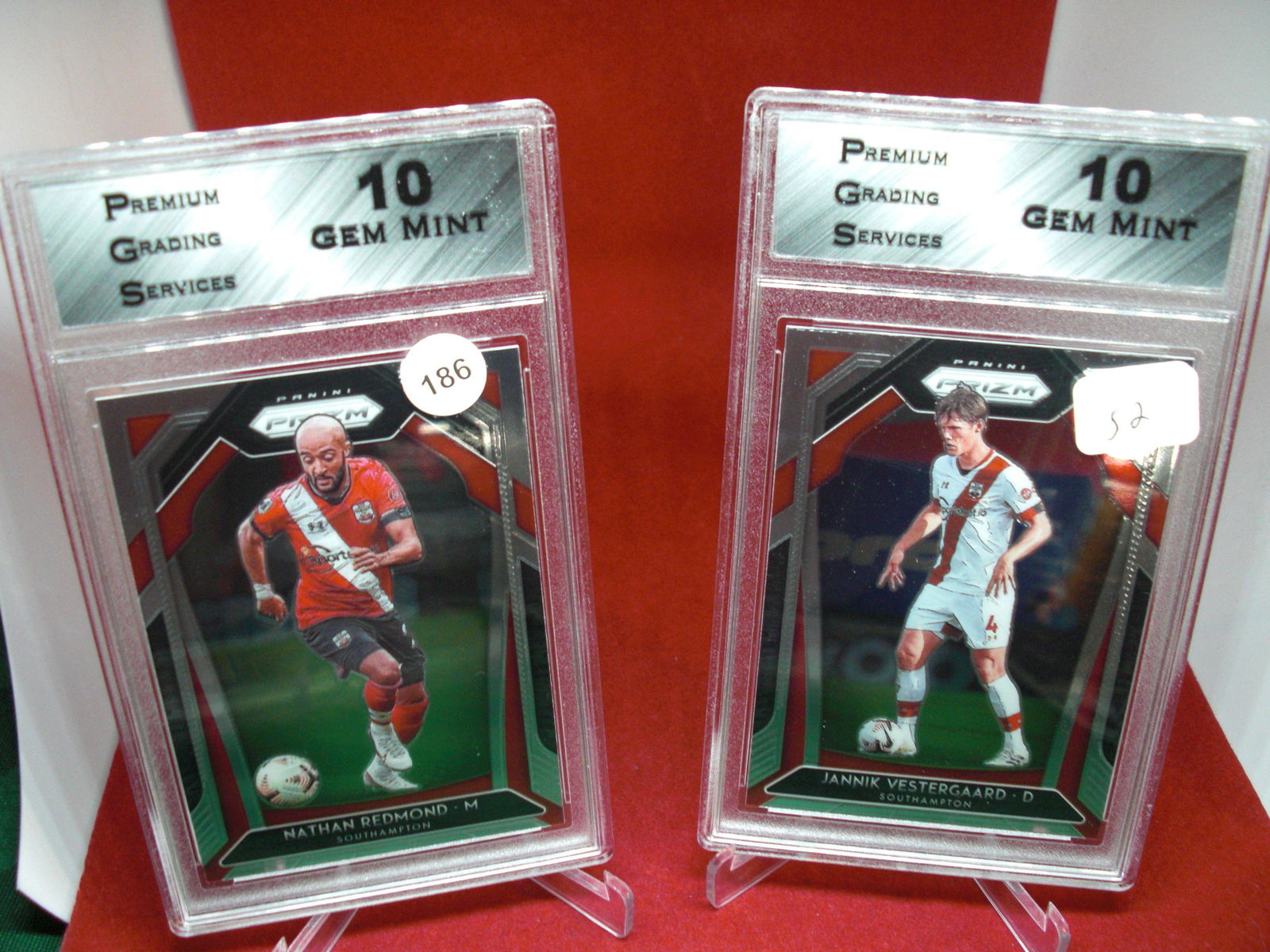 pgs graded lot of 2 soccer cards mint 10's (1 of 1)