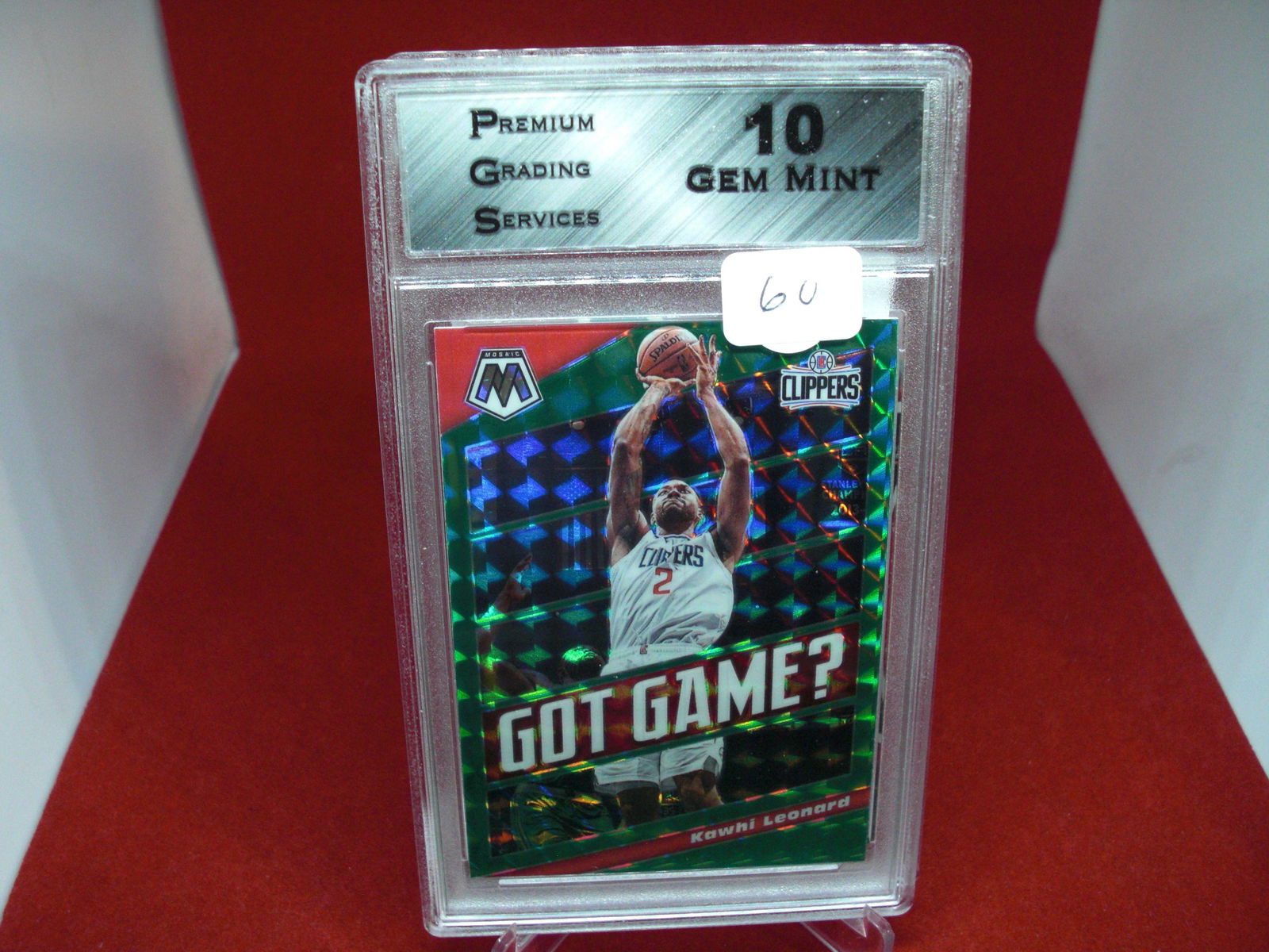 pgs graded kawhi leonard green mosaic mint 10 (1 of 1)