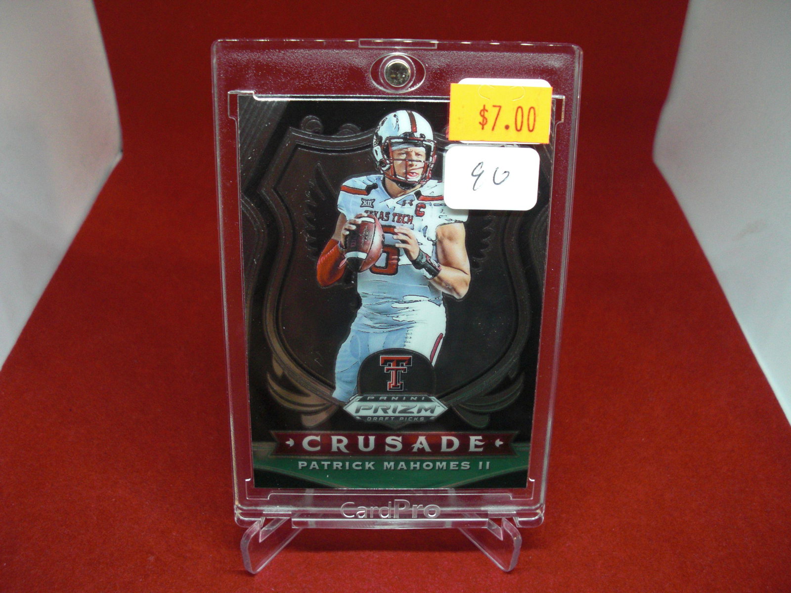 patrick mahomes: in hard plastic case