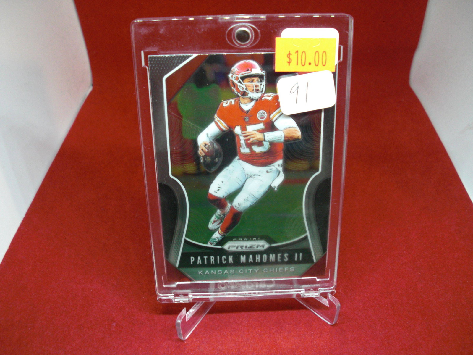 patrick mahomes: in hard plastic case