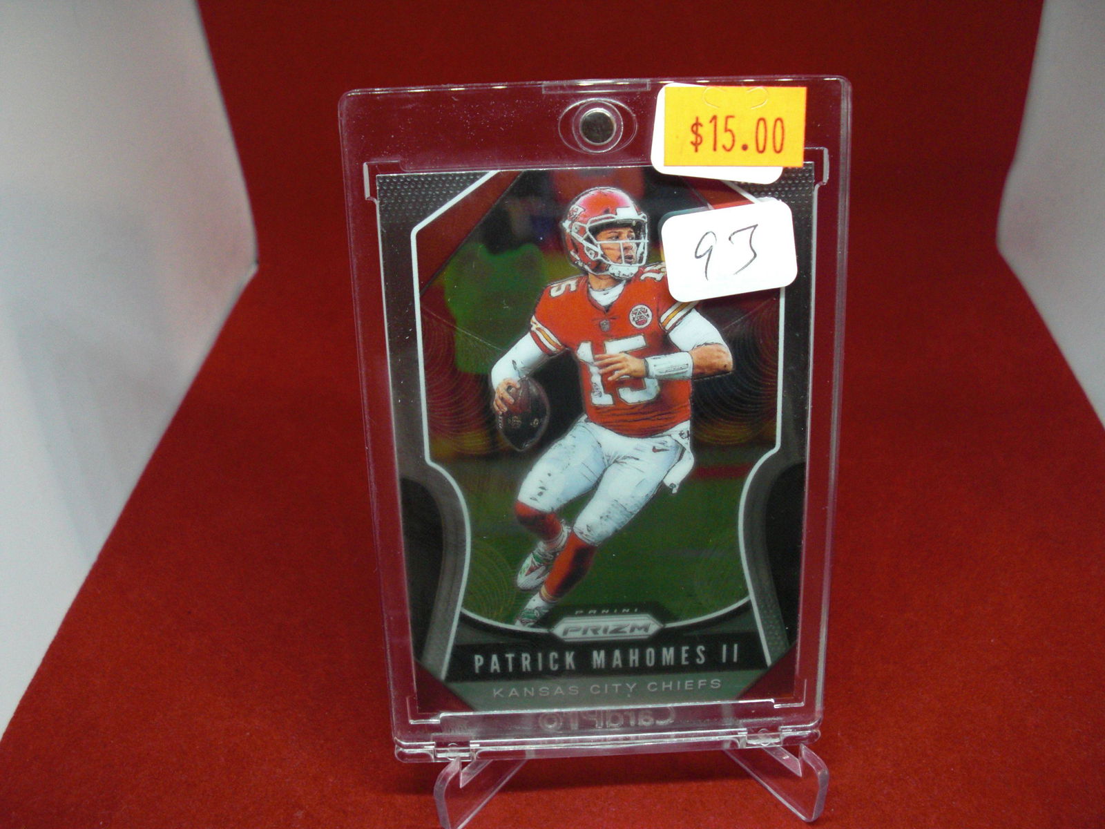 patrick mahomes: in hard plastic case