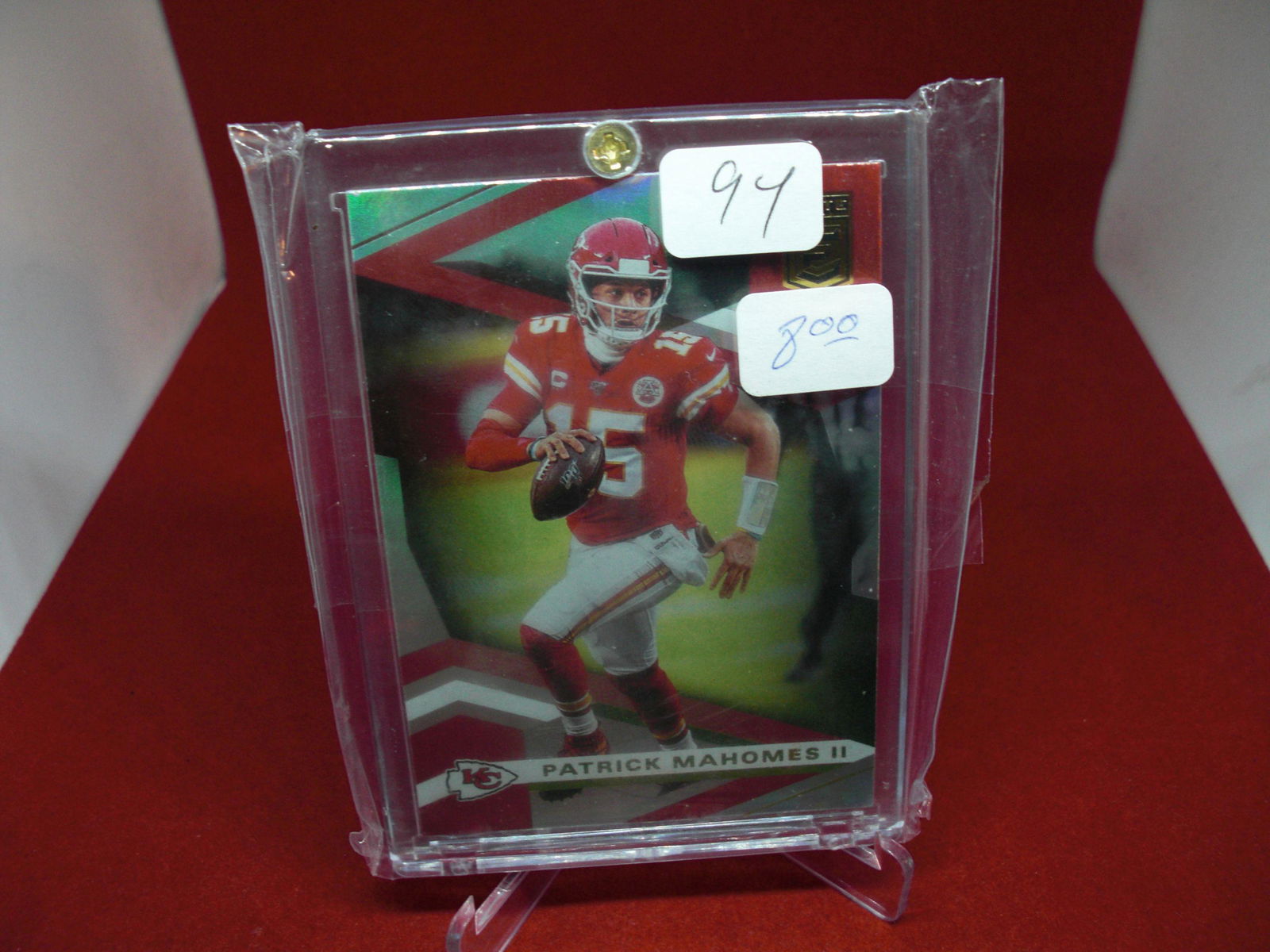 patrick mahomes: in hard plastic case