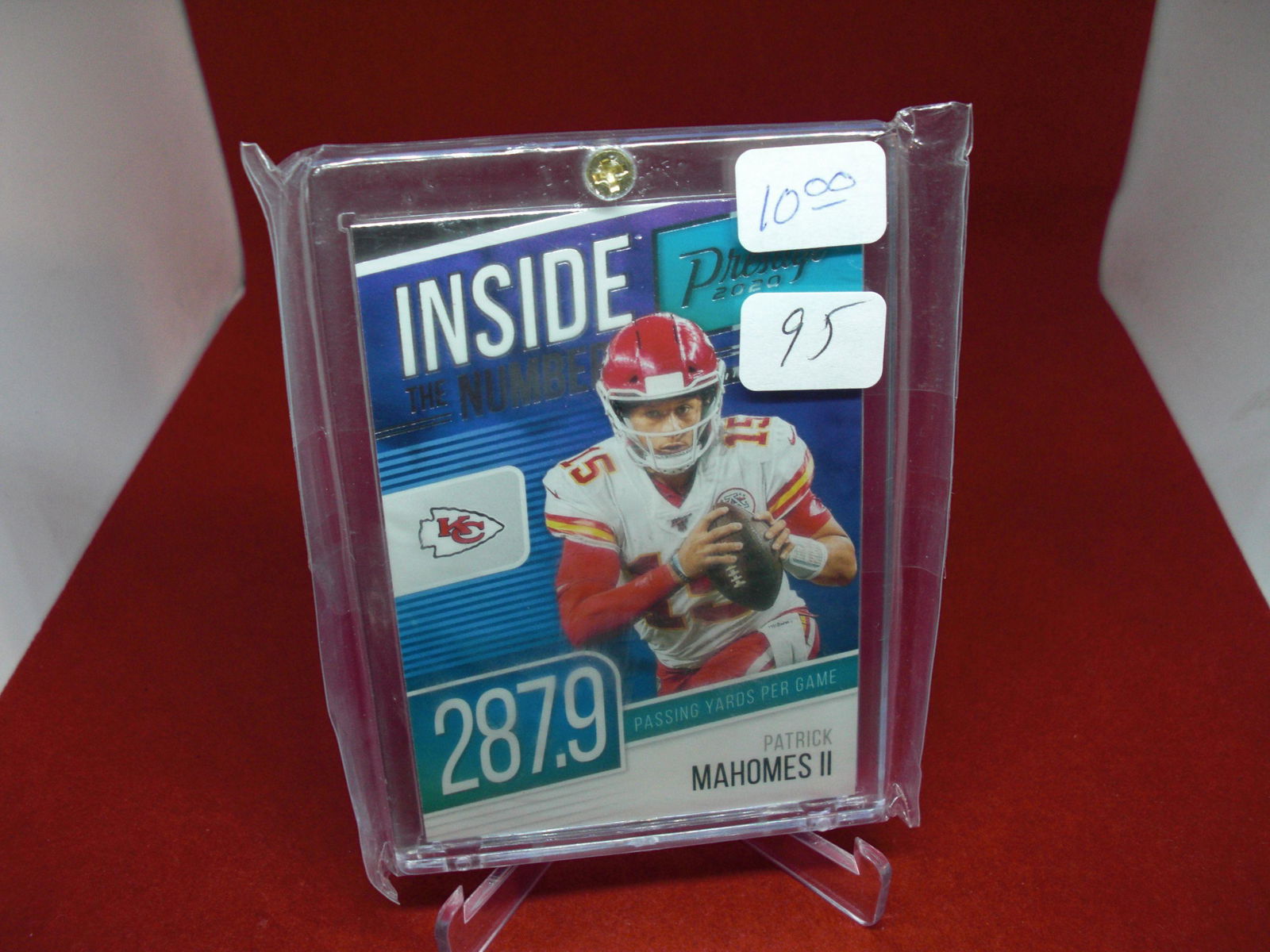 patrick mahomes: in hard plastic case