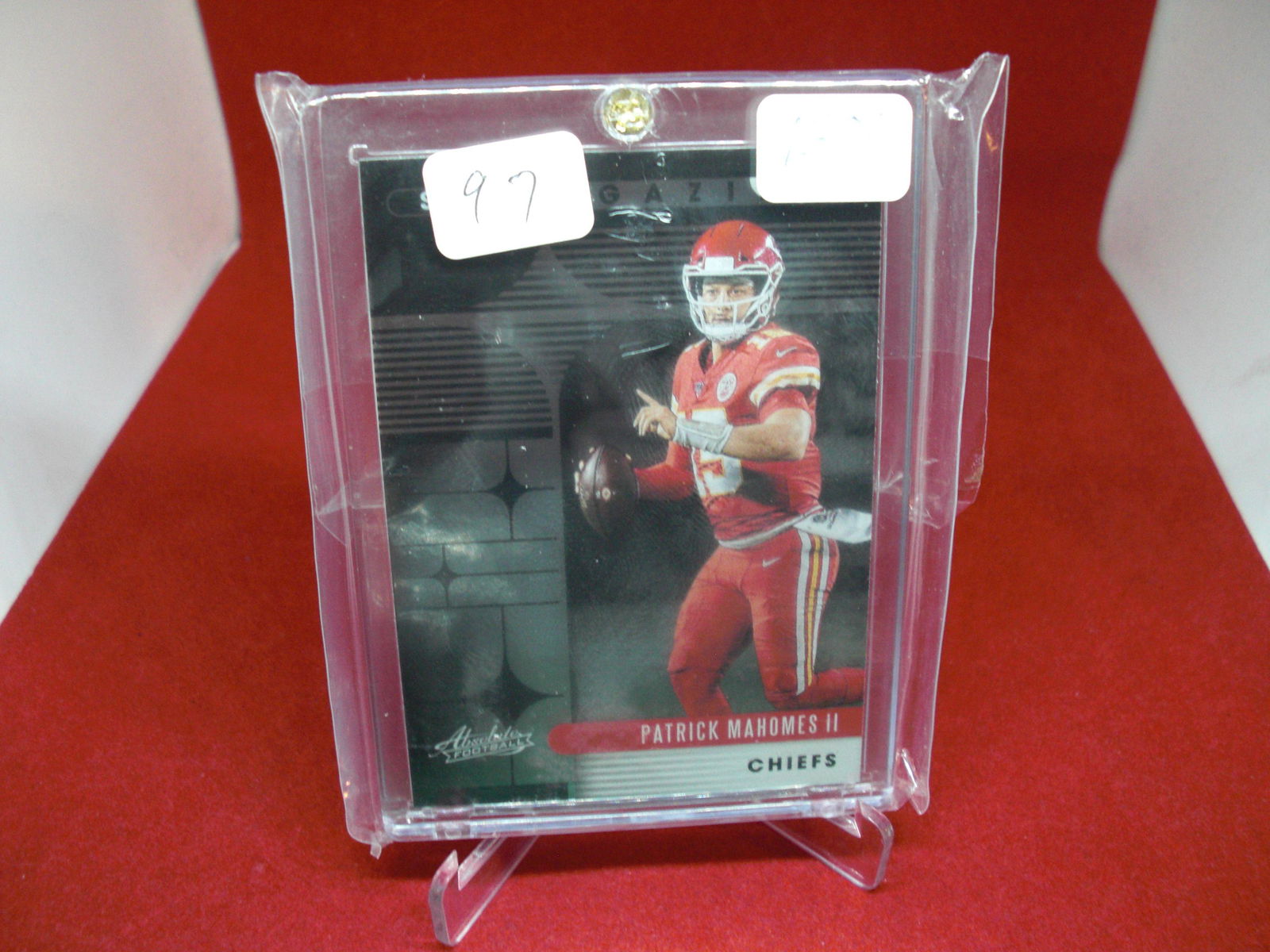 patrick mahomes: in hard plastic case