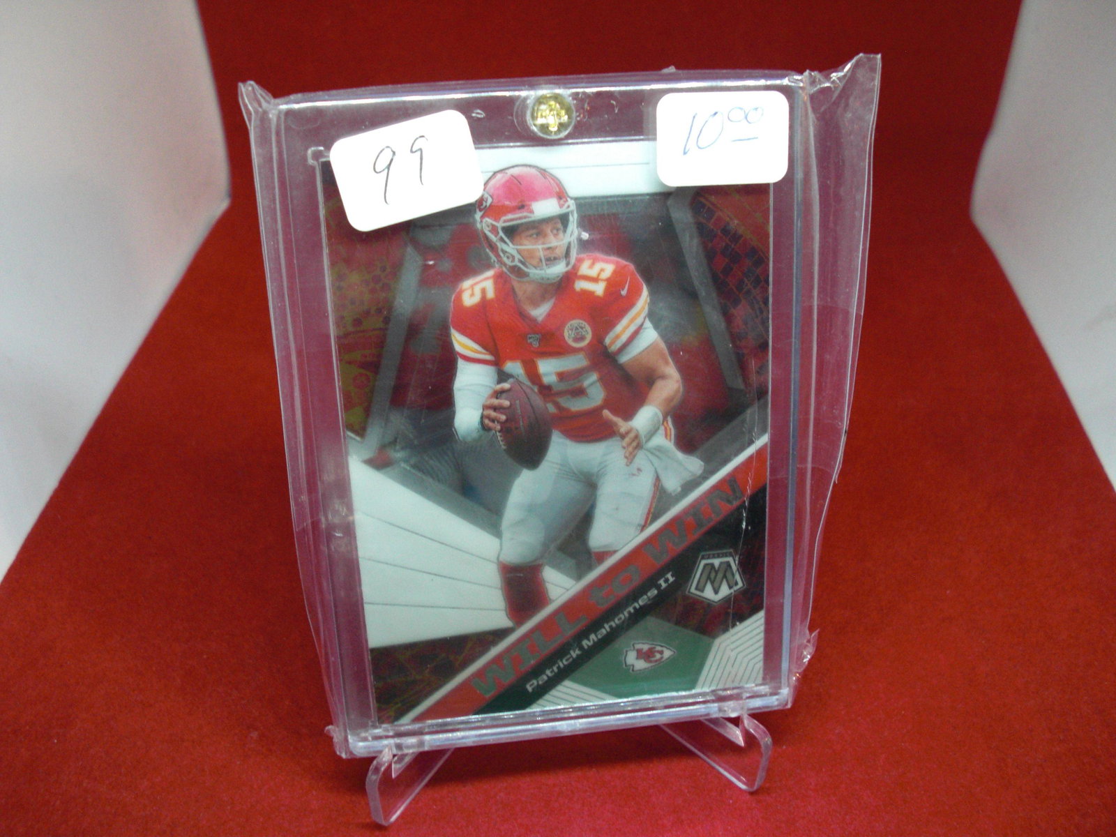 patrick mahomes: in hard plastic case