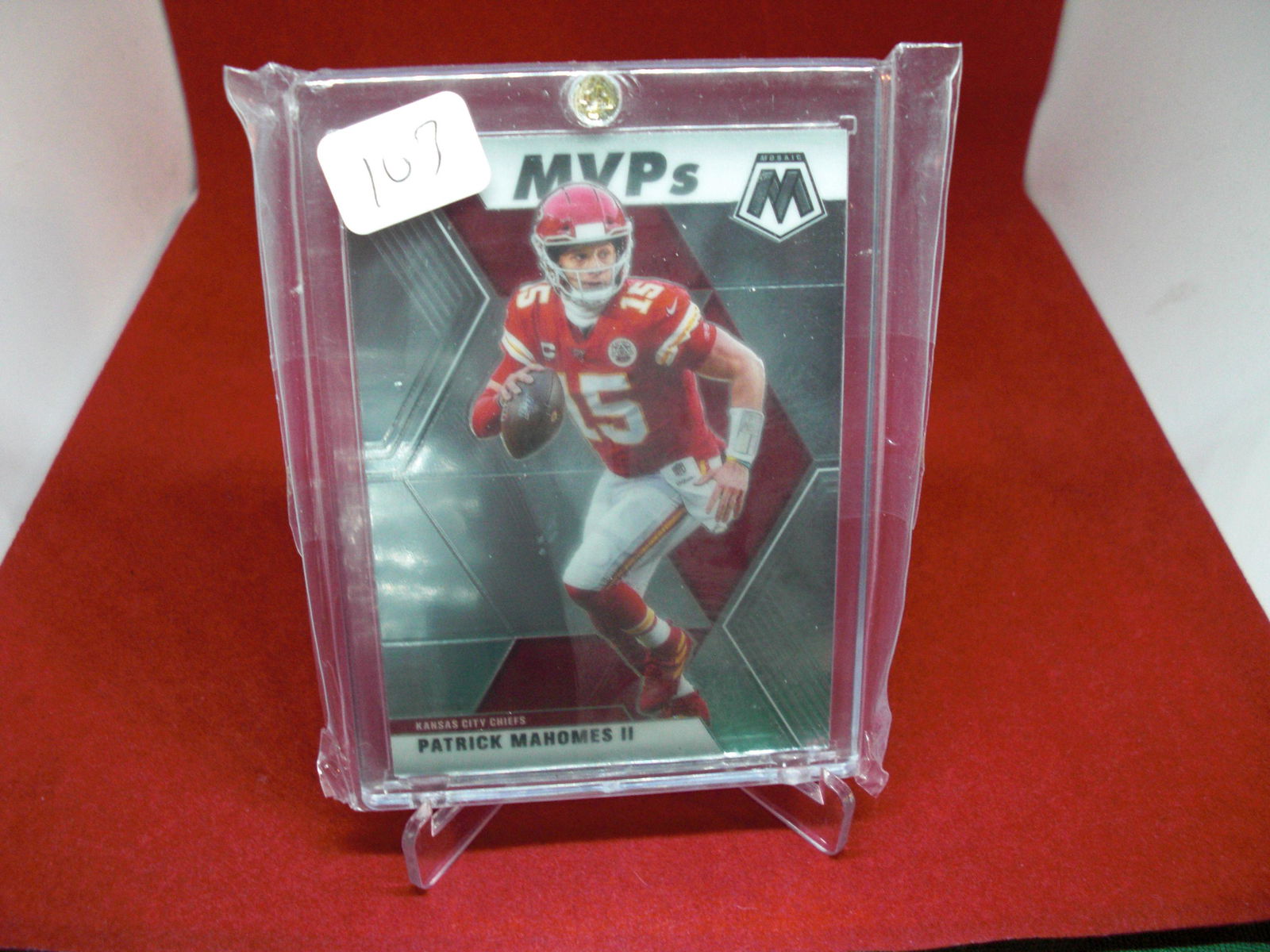 patrick mahomes: in hard plastic case