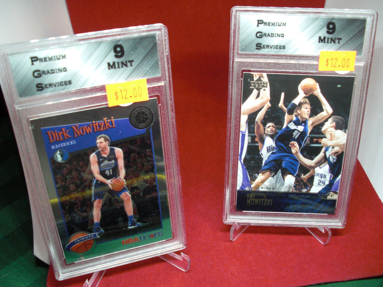 pgs graded lot of 2 dirk nowitzki mint 9's (1 of 1)