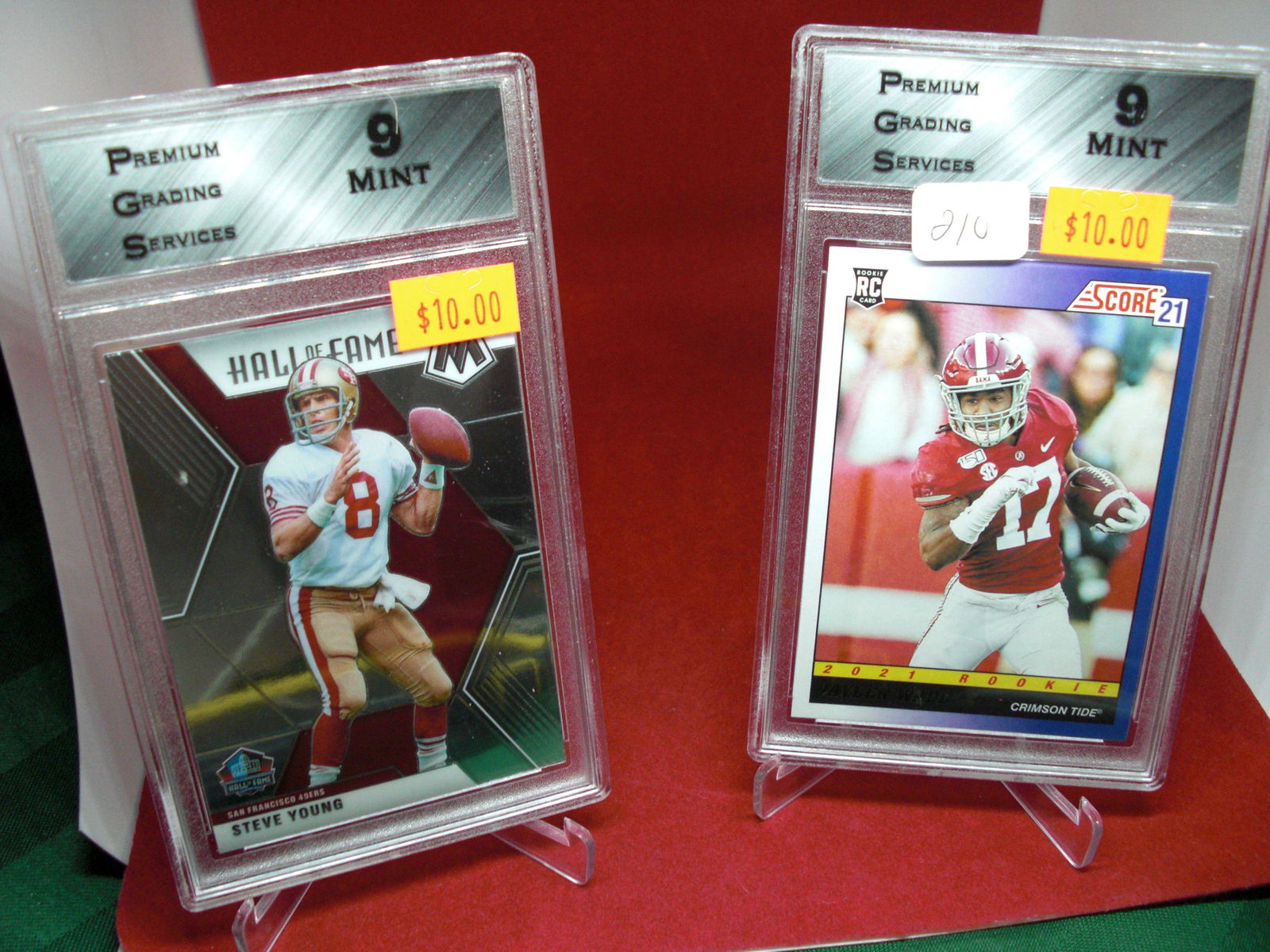 pgs graded lot of 2 football cards mint 9's (1 of 1)