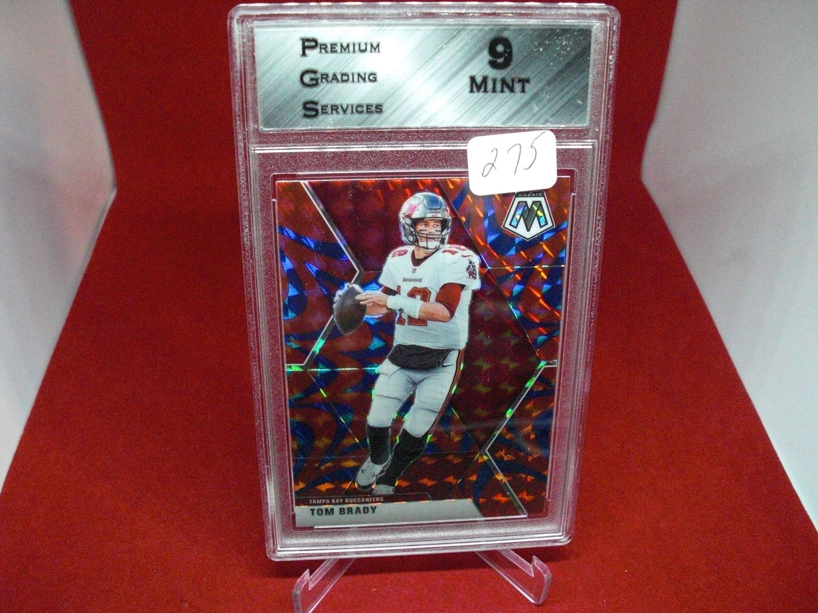 pgs graded tom brady red mosaic mint 9 (1 of 1)